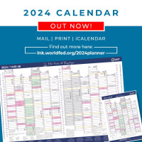 Year 2024 WF Planner A2 Size - (Free postage Worldwide)