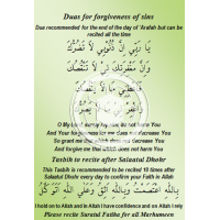 Dua e Marifaa and Dua after Dhohr